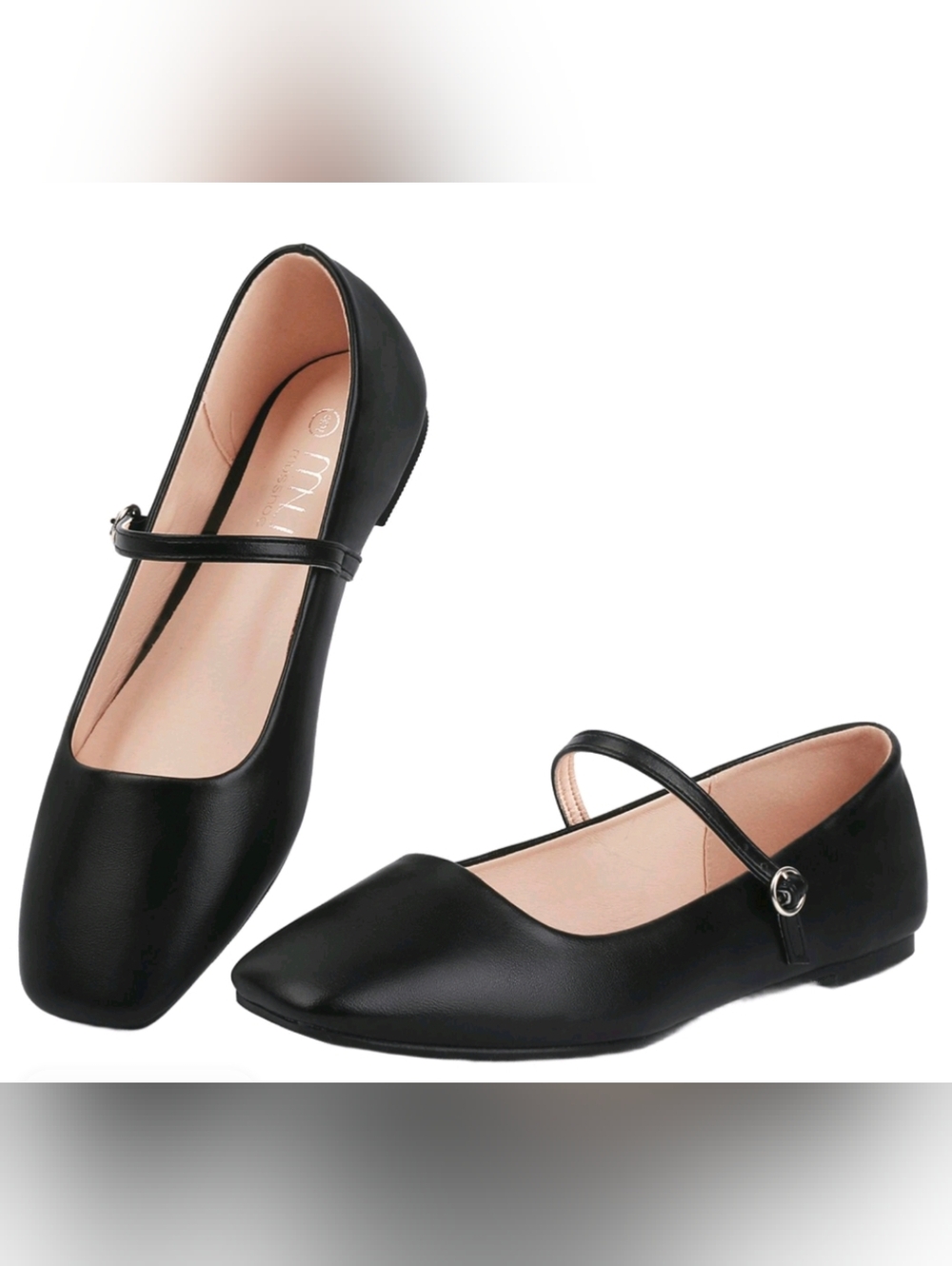 Black Mary Jane Flats